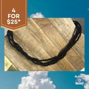 Matte Glass Beaded Multi Strand Necklace